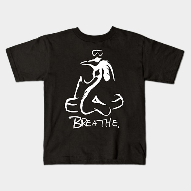 Breathe (white) Kids T-Shirt by Lonely_Busker89